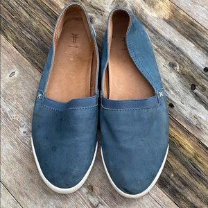 Frye | Melanie Blue Leather Slip On Loafers size 7